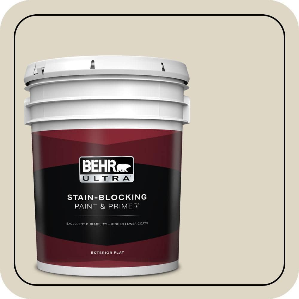 BEHR ULTRA 5 gal. #PPU8-15 Stonewashed Flat Exterior Paint & Primer