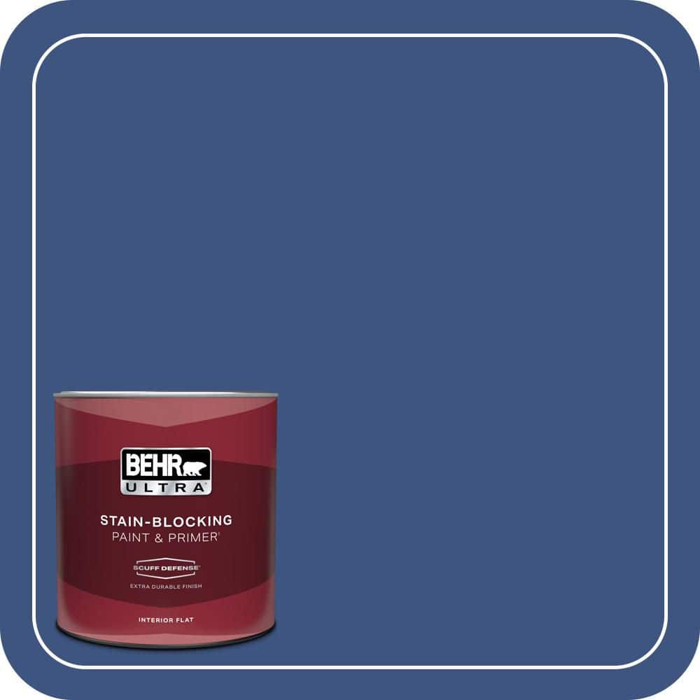 BEHR ULTRA 1 qt. #S-G-600 Deep Azure Extra Durable Flat Interior Paint & Primer
