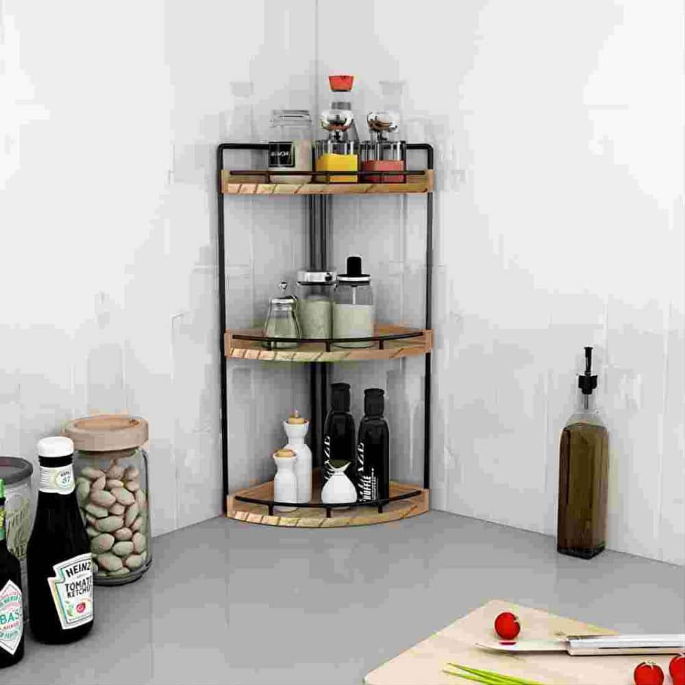 Dyiom 3-Tier Corner Bathroom Organizer Countertop, Bathroom Storage and Organizer, Counter Tray and Vanity Organizer (3)