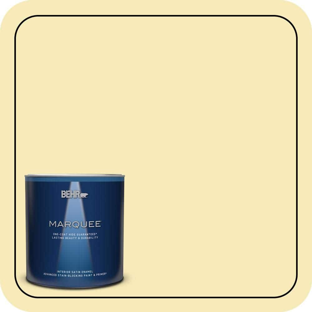 BEHR MARQUEE 1 qt. #P320-2 Lantern Light Satin Enamel Interior Paint & Primer