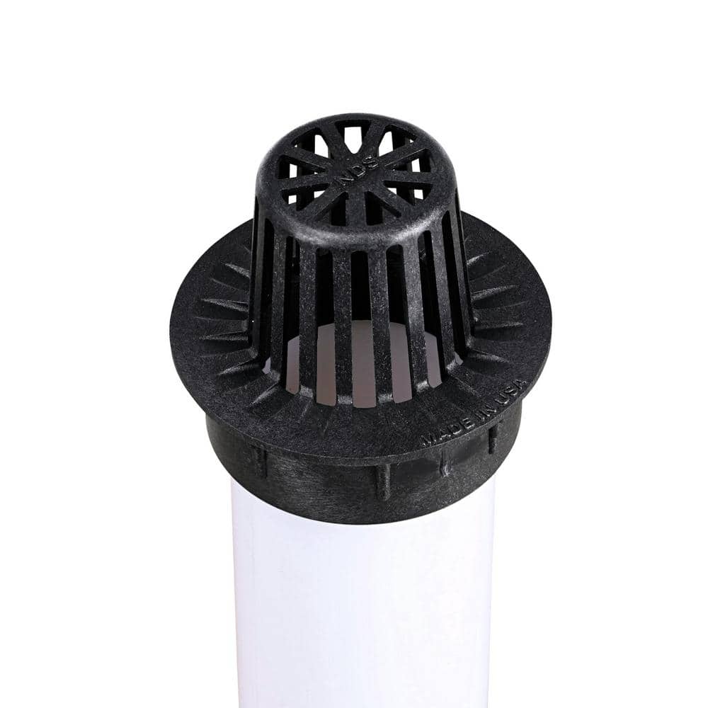 NDS Combo 3 in. and 4 in. Plastic Atrium Grate, Black (2)