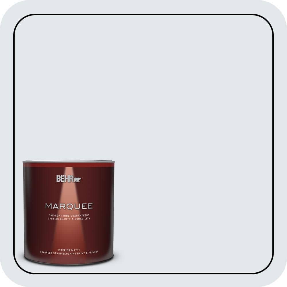 BEHR MARQUEE 1 qt. #610E-2 Winter Day Matte Interior Paint & Primer