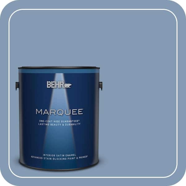 BEHR MARQUEE 1 gal. #MQ5-51 Mystery One-Coat Hide Satin Enamel Interior Paint & Primer (2)