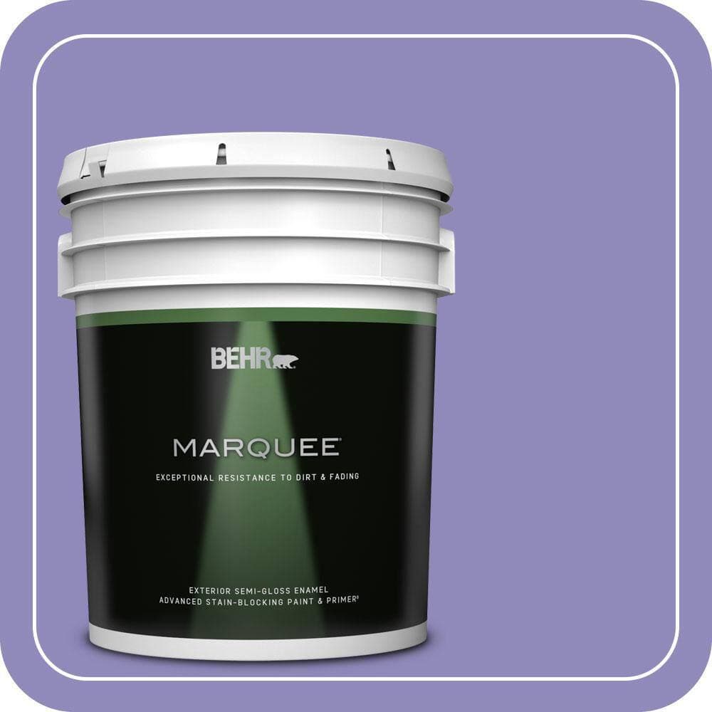 BEHR MARQUEE 5 gal. #630B-6 Butterfly Garden Semi-Gloss Enamel Exterior Paint & Primer