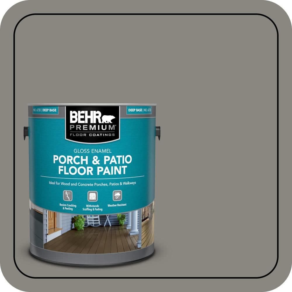 BEHR PREMIUM 1 gal. Home Decorators Collection #HDC-NT-23 Wet Cement Gloss Enamel Interior/Exterior Porch and Patio Floor Paint