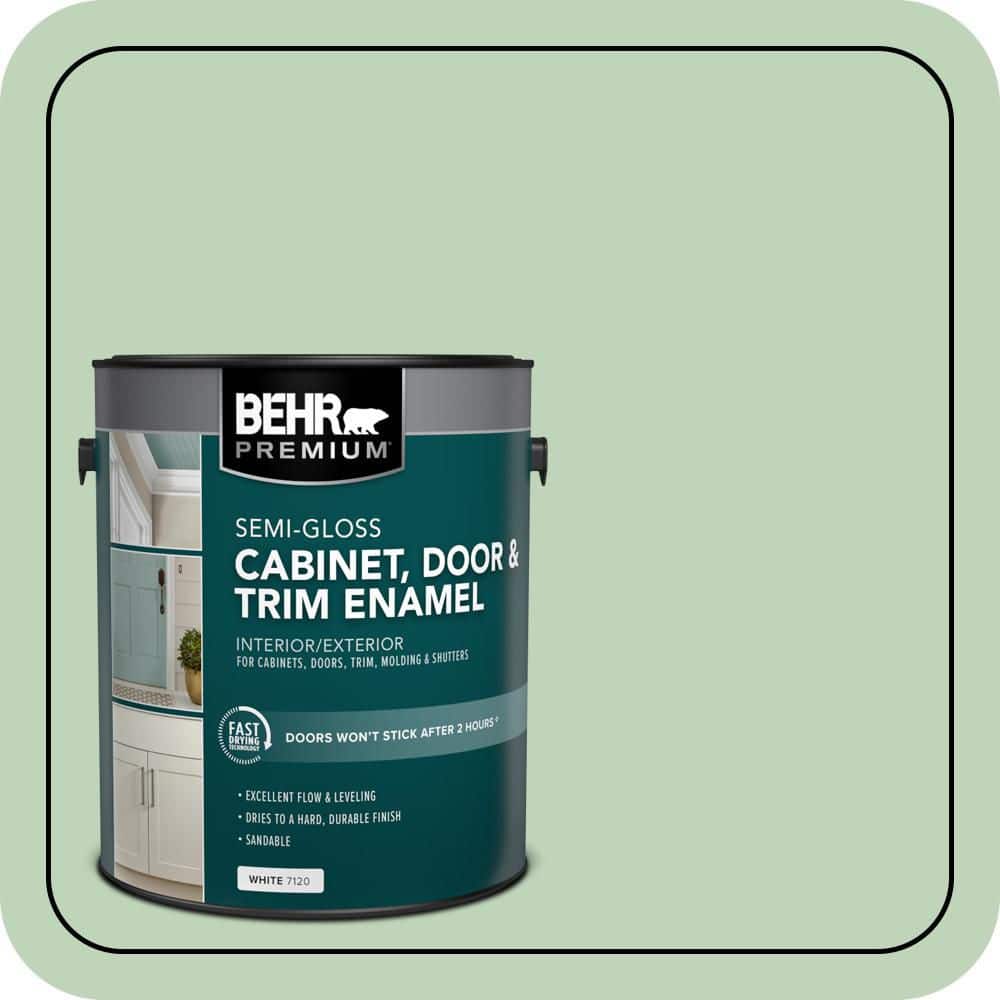 BEHR PREMIUM 1 gal. #M400-3 Bok Choy Semi-Gloss Enamel Interior/Exterior Cabinet, Door & Trim Paint