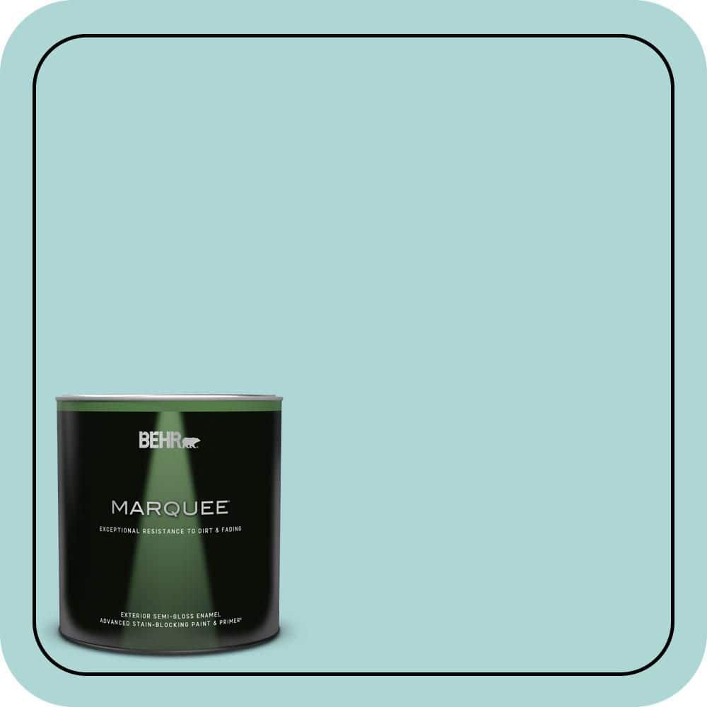 BEHR MARQUEE 1 qt. #T12-19 Sugar Pool Semi-Gloss Enamel Exterior Paint & Primer