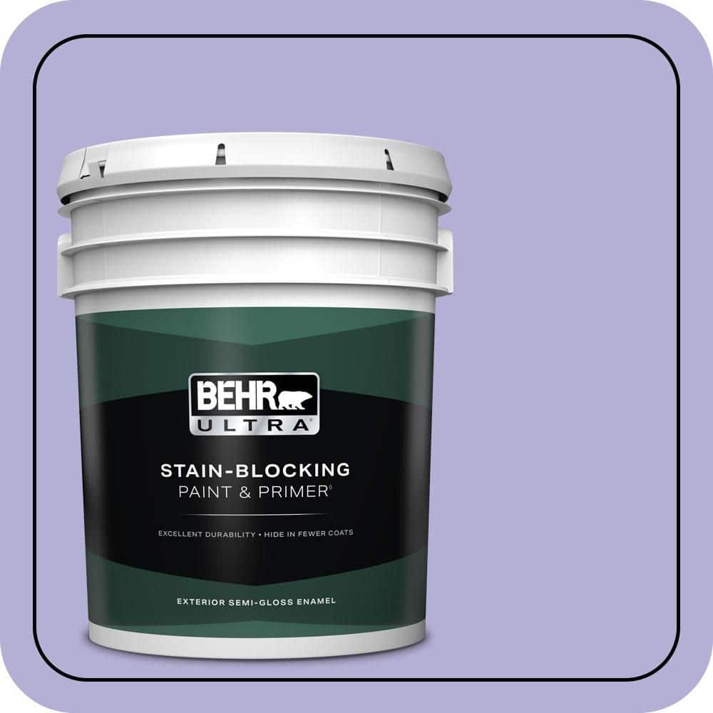 BEHR ULTRA 5 gal. #630B-4 Freesia Purple Semi-Gloss Enamel Exterior Paint & Primer