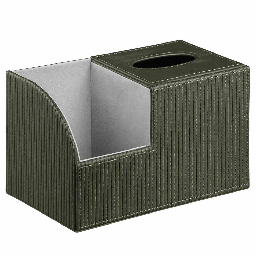 Unbranded Square Multi-Functional Tissue Box Cover with Storage and Remote Holder Cube Organizer for Bathroom Table (1)