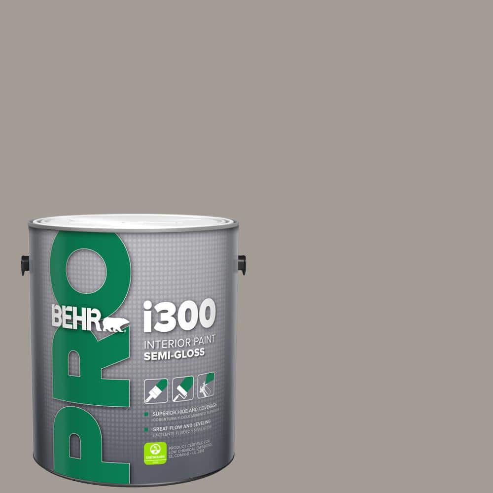 BEHR PRO 1 gal. #PPU18-15 Fashion Gray Semi-Gloss Interior Paint