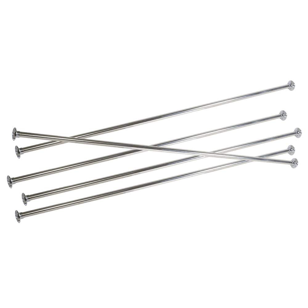 Design House Aluminum 60 in. Shower Curtain Rod in Polished Chrome (25-Pack) (1)