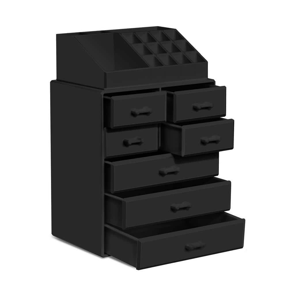 Sorbus Makeup Organizer, Brush Holder and Cosmetics Storage Drawers, Acrylic Display Cases with 7-Drawers and 1-Tray