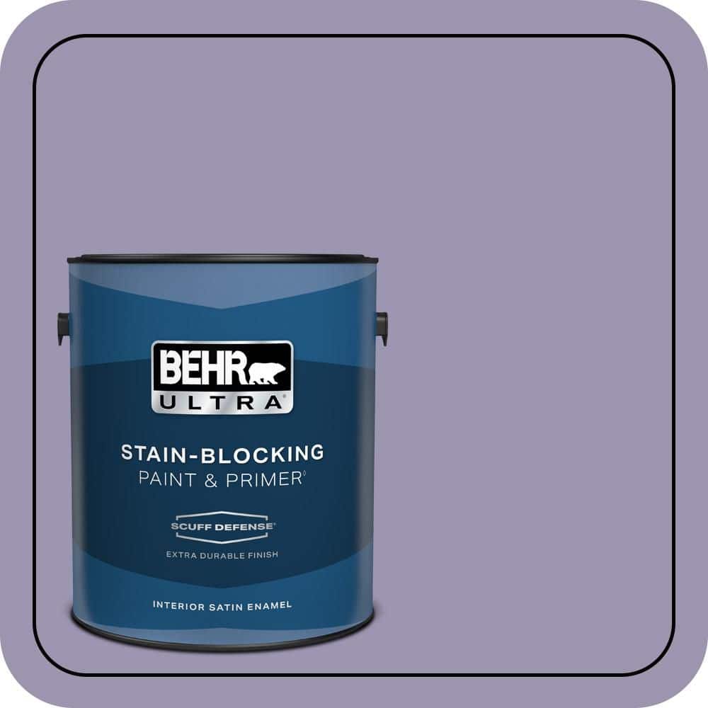 BEHR ULTRA 1 gal. #S570-4 Night Music Extra Durable Satin Enamel Interior Paint & Primer (1)