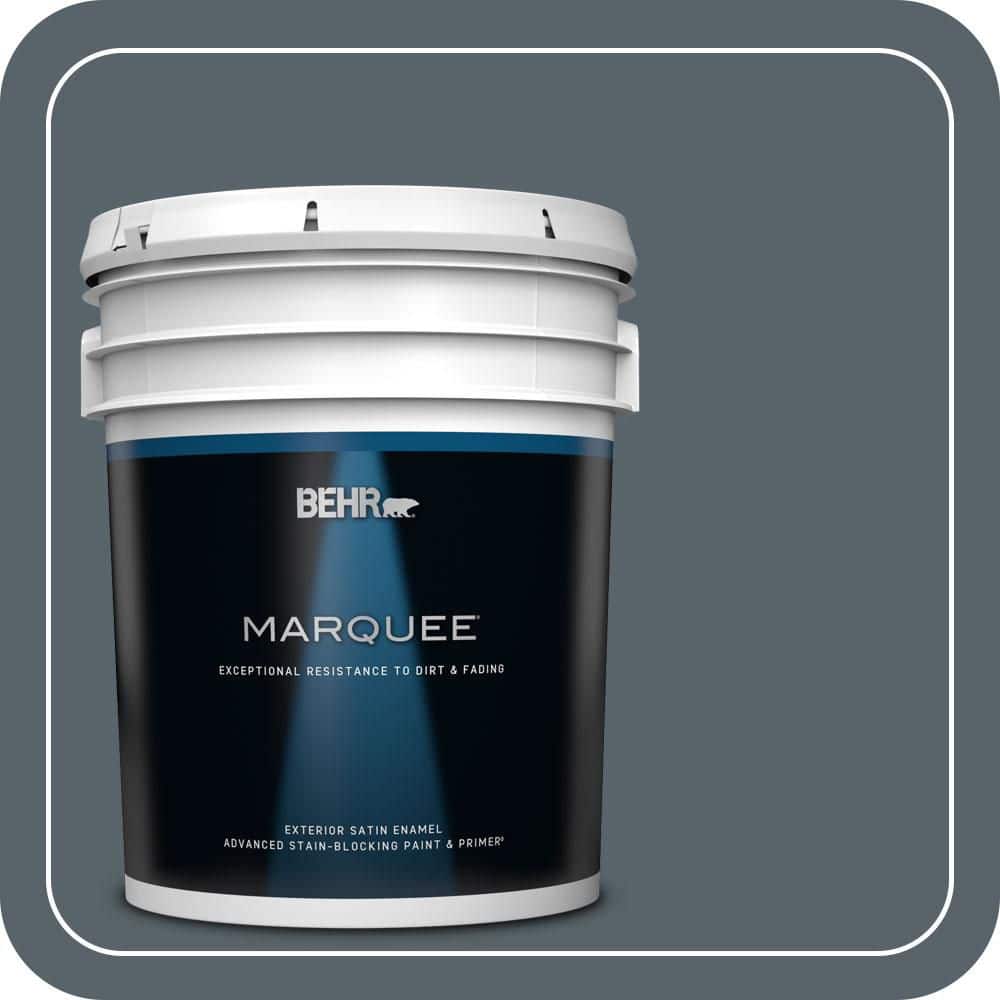 BEHR MARQUEE 5 gal. #N490-6 Calligraphy Satin Enamel Exterior Paint & Primer (1)