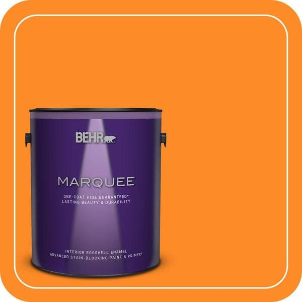 BEHR MARQUEE 1 gal. #S-G-280 Mango Madness Eggshell Enamel Interior Paint & Primer (2)