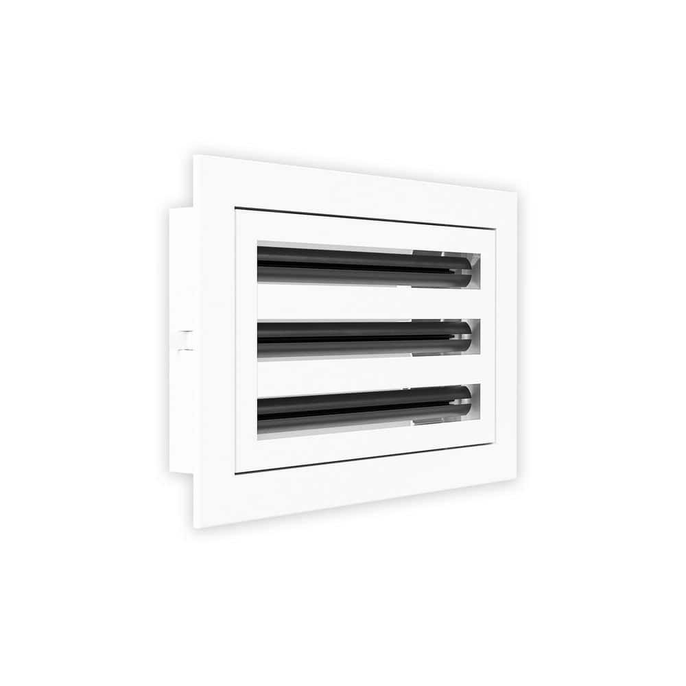 QuietCool 10 in. x 6 in. Aluminum Wall/Ceiling Linear Slot Diffuser in White (2)