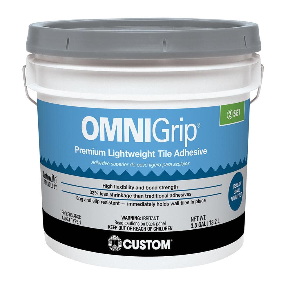 Custom Building Products OmniGrip 3.5 Gal. (14 qt.) Premium Lightweight Adhesive for Tile and Stone (2)