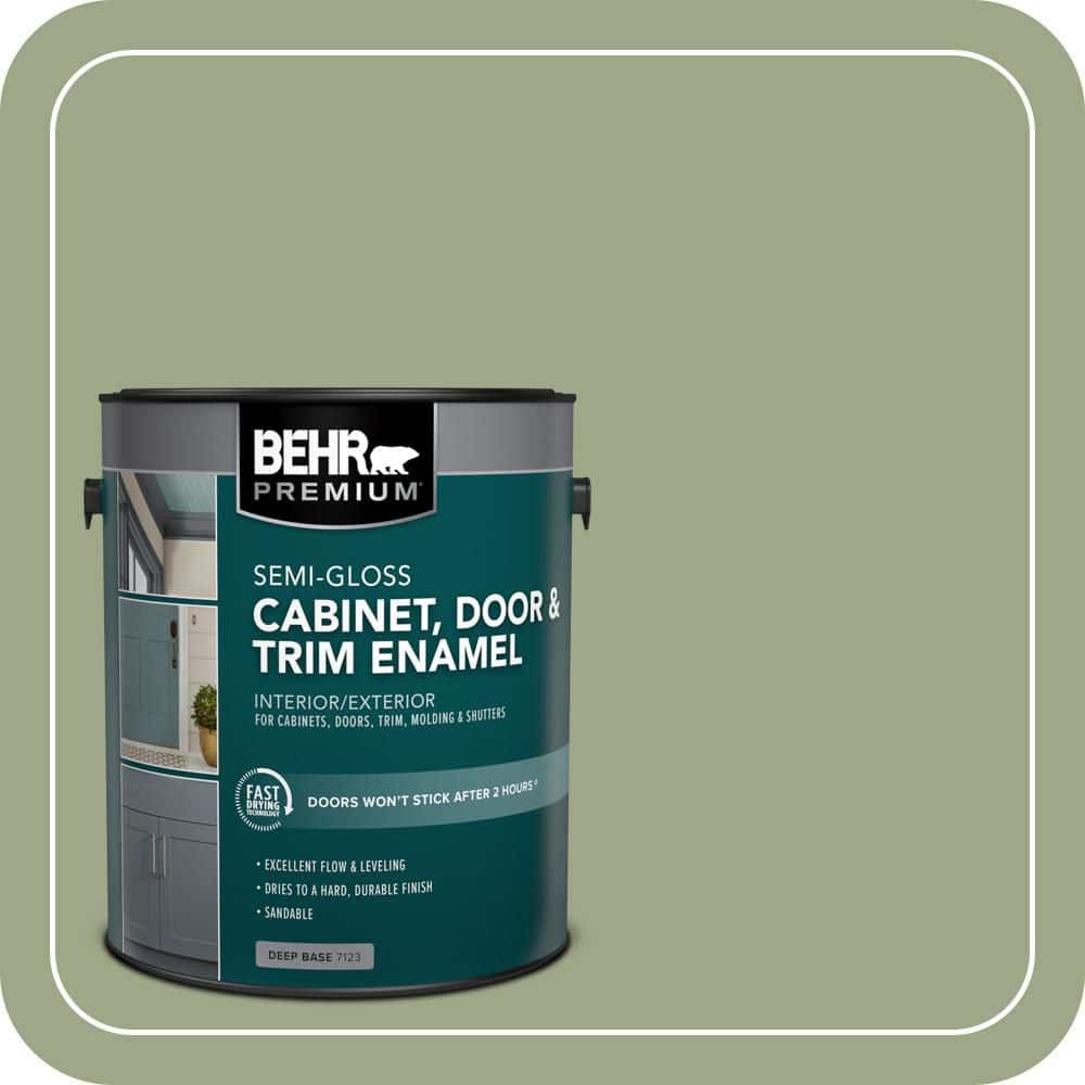 BEHR PREMIUM 1 gal. #PPU11-07 Clary Sage Semi-Gloss Enamel Interior/Exterior Cabinet, Door & Trim Paint