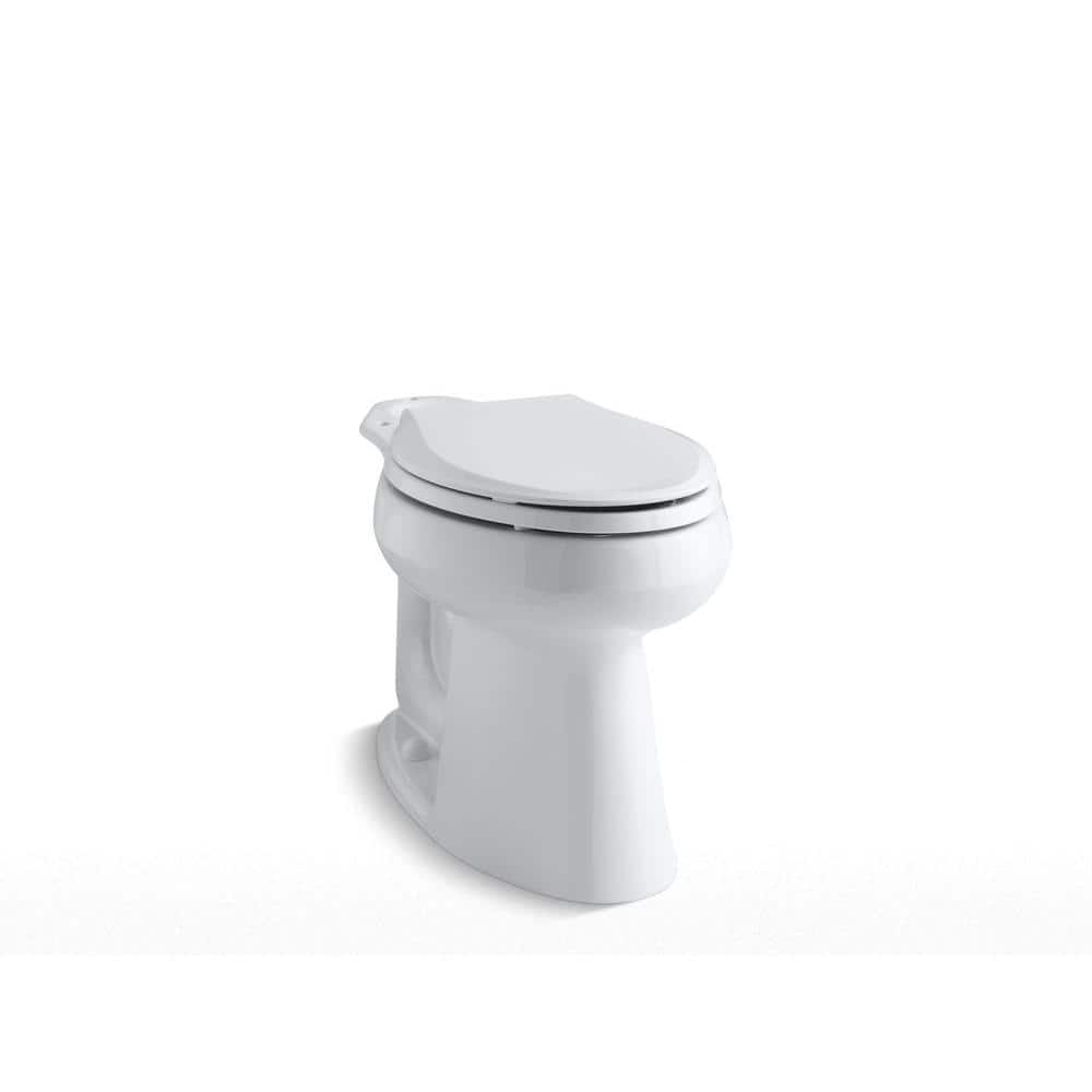 KOHLER Highline 10 in. Rough In Elongated Chair Height Toilet Bowl Only in White, Seat Not Included (1)