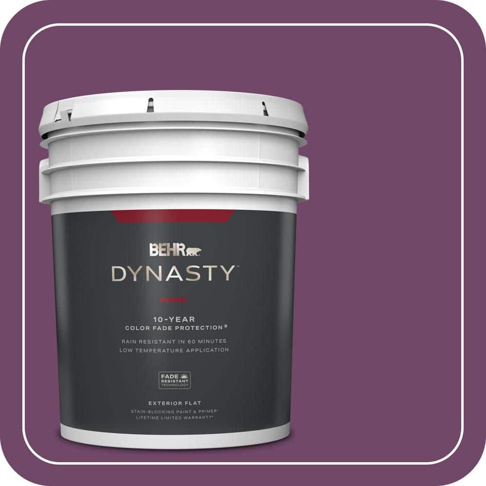 BEHR DYNASTY 5 gal. #S-G-680 Raspberry Mousse Flat Exterior Stain-Blocking Paint & Primer