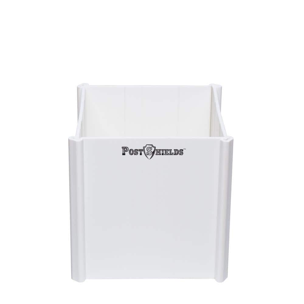 Post Shields 3.5 in. x 3.5 in. x 4 in. H Post Wrap in White (2)