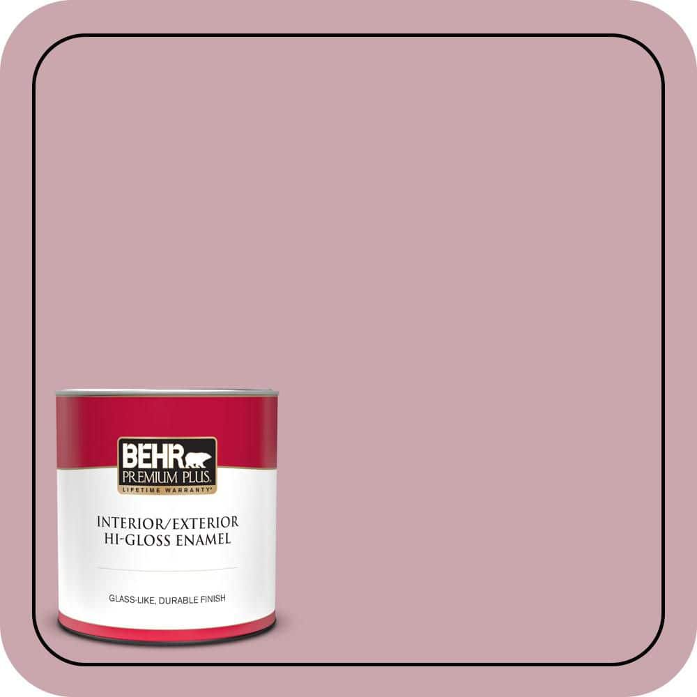 BEHR PREMIUM PLUS 1 qt. #MQ1-04 Dutchess Dawn Hi-Gloss Enamel Interior/Exterior Paint & Primer (1)