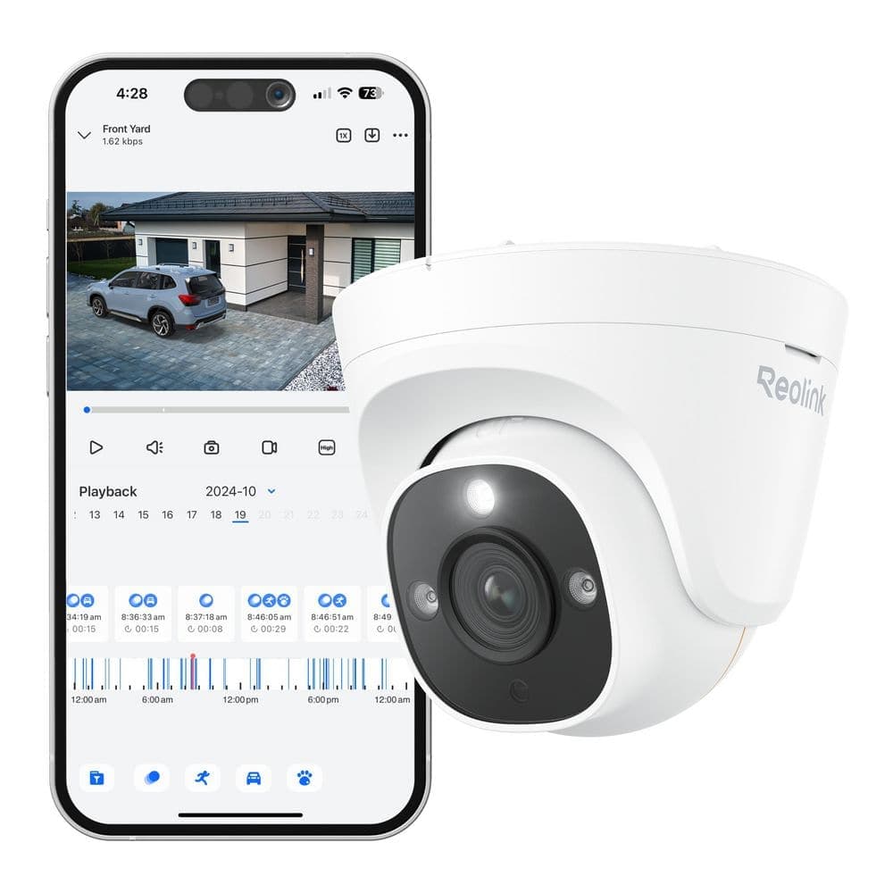 REOLINK 4K+ 8-Channel 12MP PoE 2TB NVR Security Camera System with 4-Wired Outdoor Dome IP Cameras, 12CH Expandable, White (2)