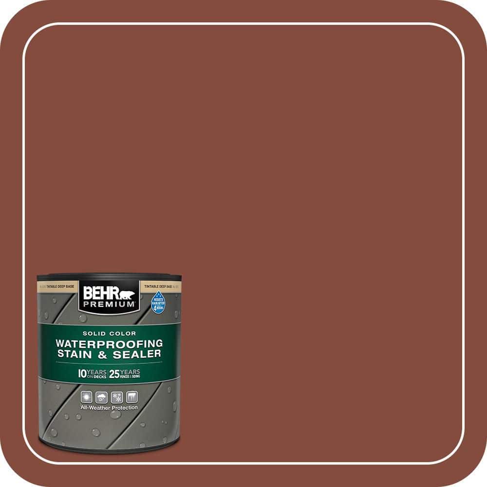 BEHR PREMIUM 1 qt. #S160-7 Red Chipotle Solid Color Waterproofing Exterior Wood Stain and Sealer (1)