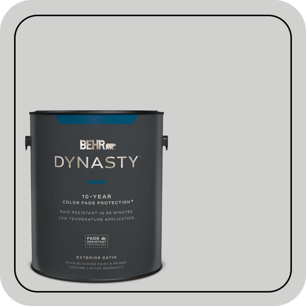 BEHR DYNASTY 1 gal. #N520-1 White Metal Satin Enamel Exterior Stain-Blocking Paint & Primer