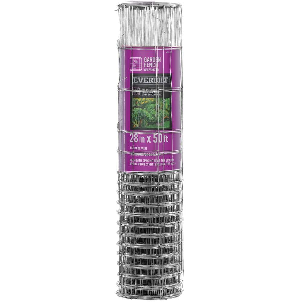 Everbilt 2.3 ft. x 50 ft. Galvanized Steel Garden Welded Wire Fence (3)
