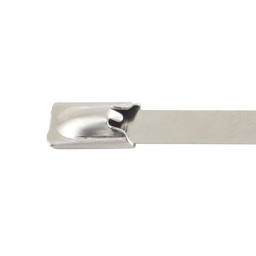 Commercial Electric 11in Stainless Steel Corrosion Resistant UL Certified Cable Zip Ties 10 Pack (Stainless Steel) (2)
