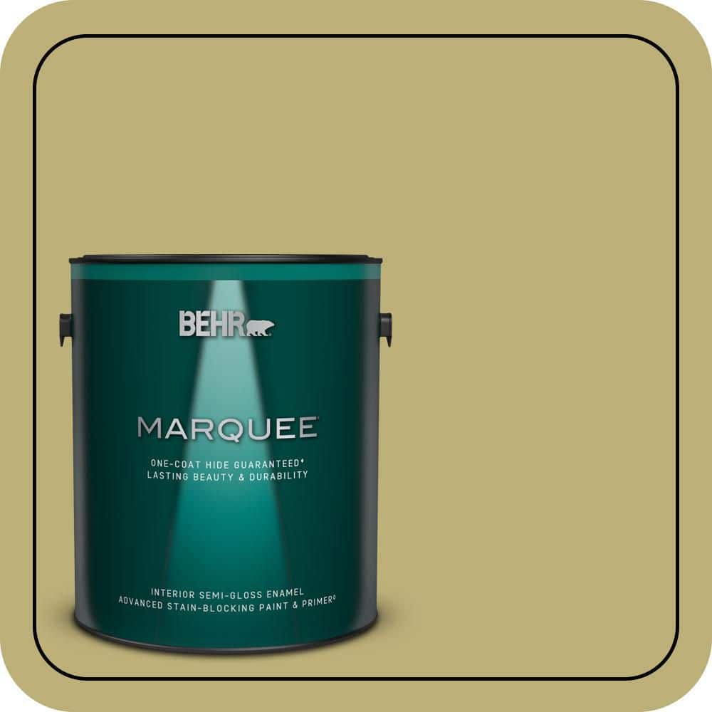 BEHR MARQUEE 1 gal. #MQ6-60 Everglade One-Coat Hide Semi-Gloss Enamel Interior Paint & Primer