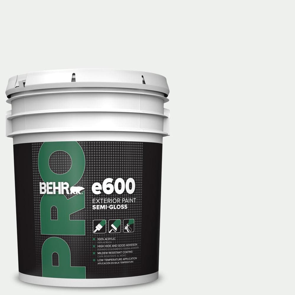 BEHR PRO 5 gal. #BL-W15 Frost Semi-Gloss Exterior Paint