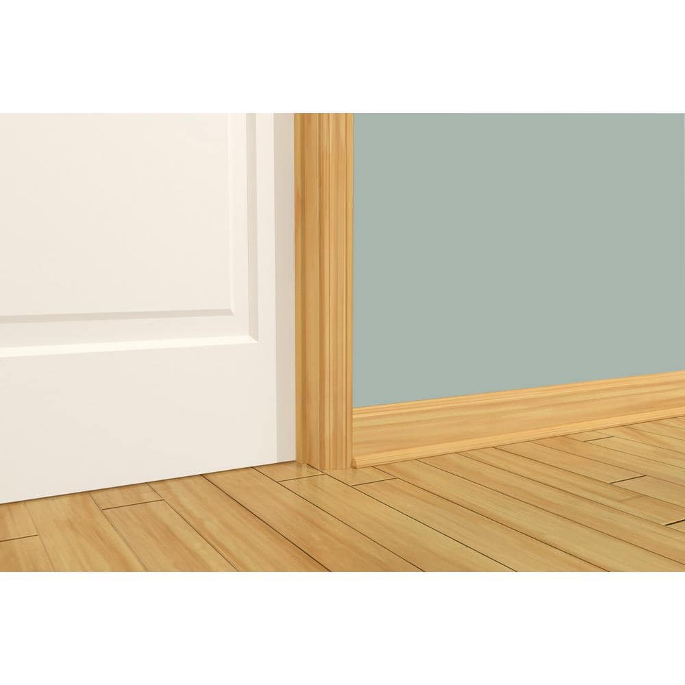 HOUSE OF FARA 3/8 in. D x 1/2 in. W x 96 in. L Unfinished Pine Wood Stop Drip Cap Moulding (2)