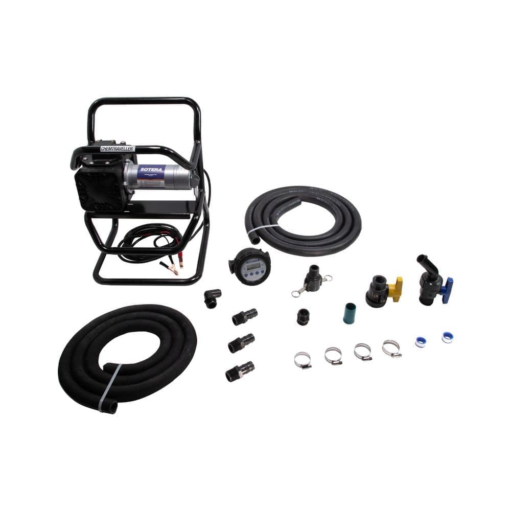 SOTERA 12-Volt 15 GPM 1/4 HP Agricultural Utility Chemical Transfer Pump Package (Chemtraveller) (2)