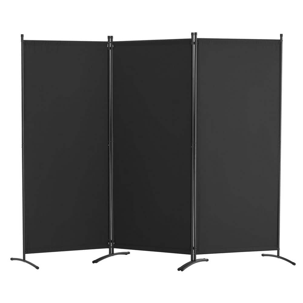 VEVOR Room Divider, 3 Panel Room Dividers and Folding Privacy Screens, Fabric Partition Room Dividers for Garden, Black (1)