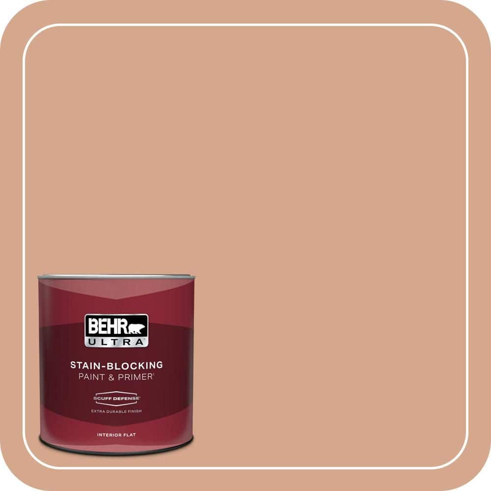 BEHR ULTRA 1 qt. #MQ1-30 Peachy Confection Extra Durable Flat Interior Paint & Primer