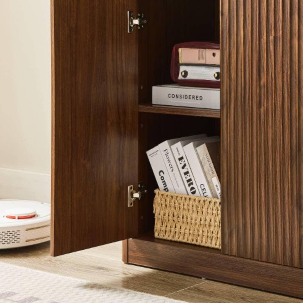 Unbranded 67 in. W x 15.7 in. D x 27.7 in. H Bathroom Brown Linen Cabinet (3)