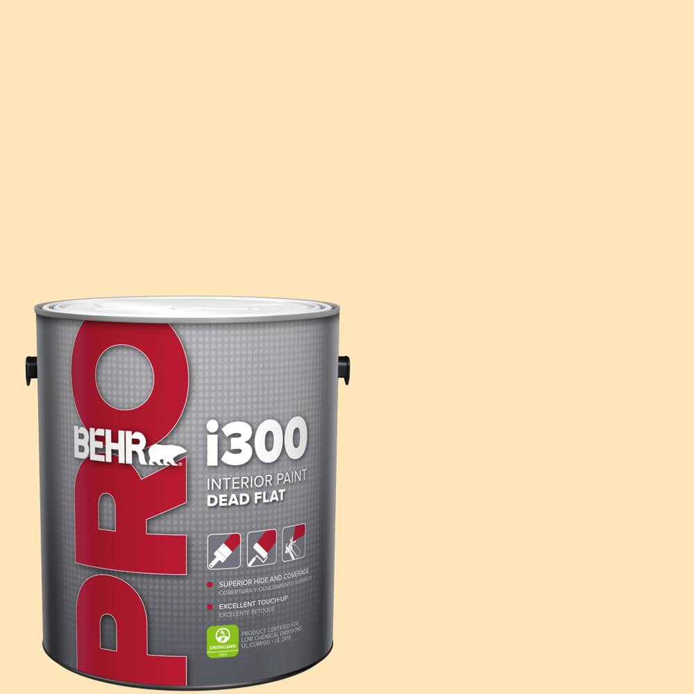 BEHR PRO 1 gal. #BIC-28 Butter Creme Dead Flat Interior Paint