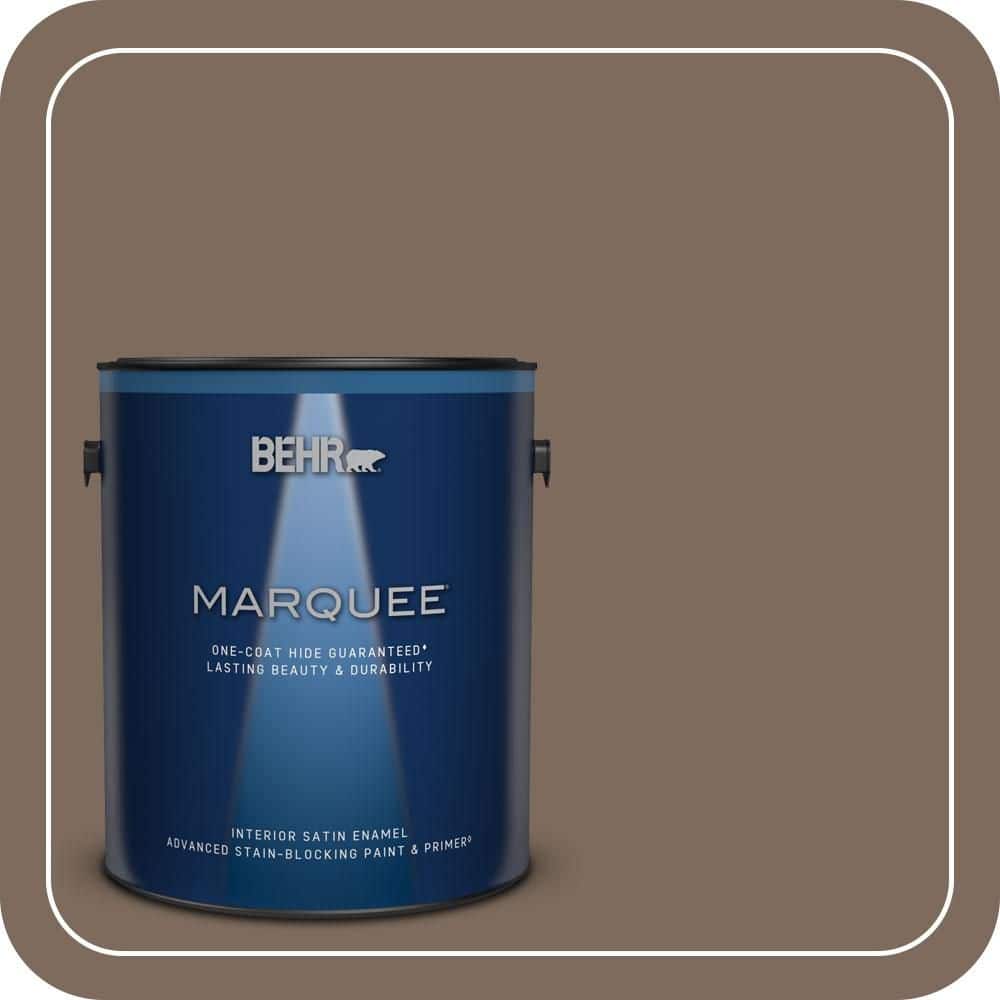 BEHR MARQUEE 1 gal. #QE-23 Chalet Satin Enamel Interior Paint & Primer