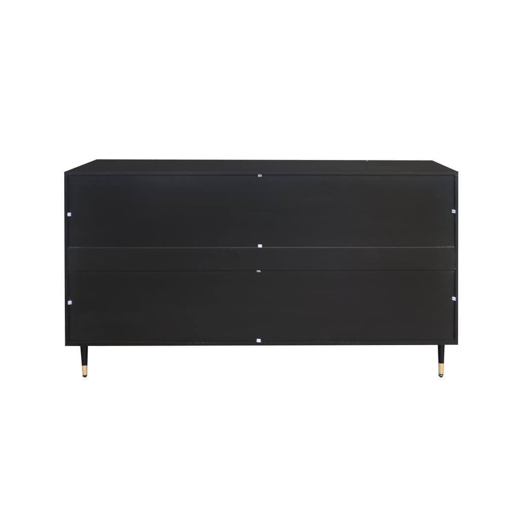 Unbranded 59.84 in. W x 15.75 in. D x 33.46 in. H Black Linen Cabinet with 4-Glass Doors (1)