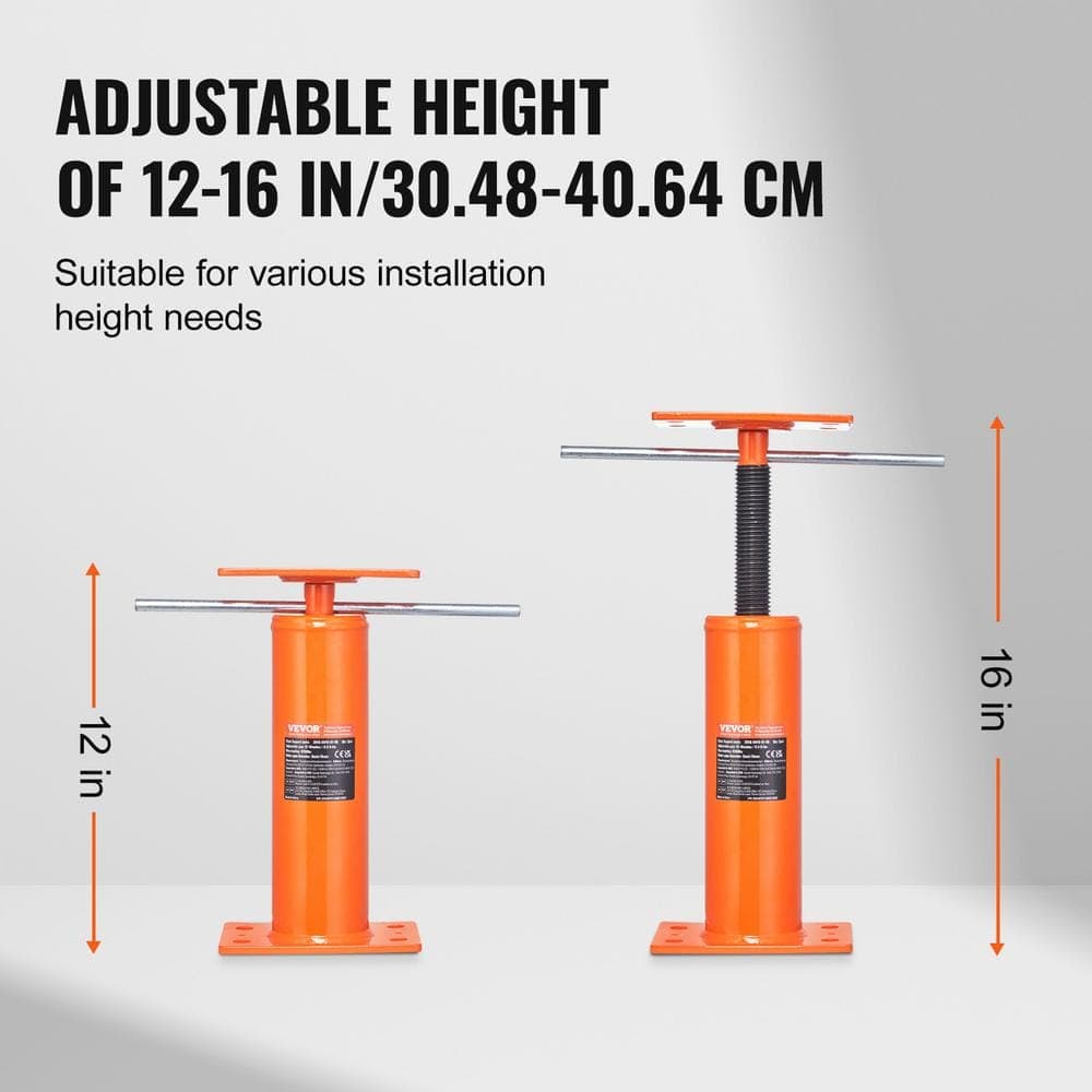 VEVOR House Floor Jack, 12 -16 in. Height Range, 9700 lbs. Max Load Capacity, Adjustable Support Beam Basement Jack Post Pole (3)