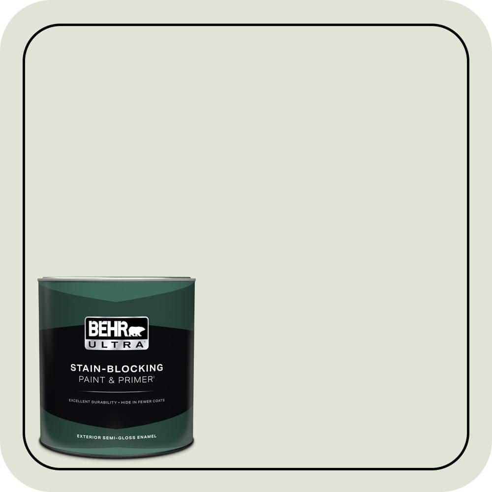 BEHR ULTRA 1 qt. #S390-1 Sounds of Nature Semi-Gloss Enamel Exterior Paint & Primer