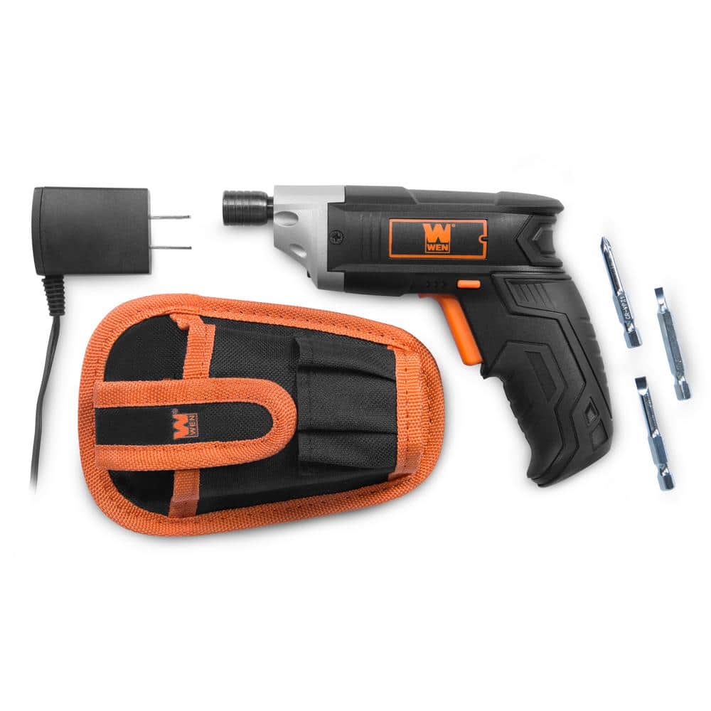WEN 3.6-Volt Lithium-Ion Cordless Electric Screwdriver with Bits and Belt Holster (2)