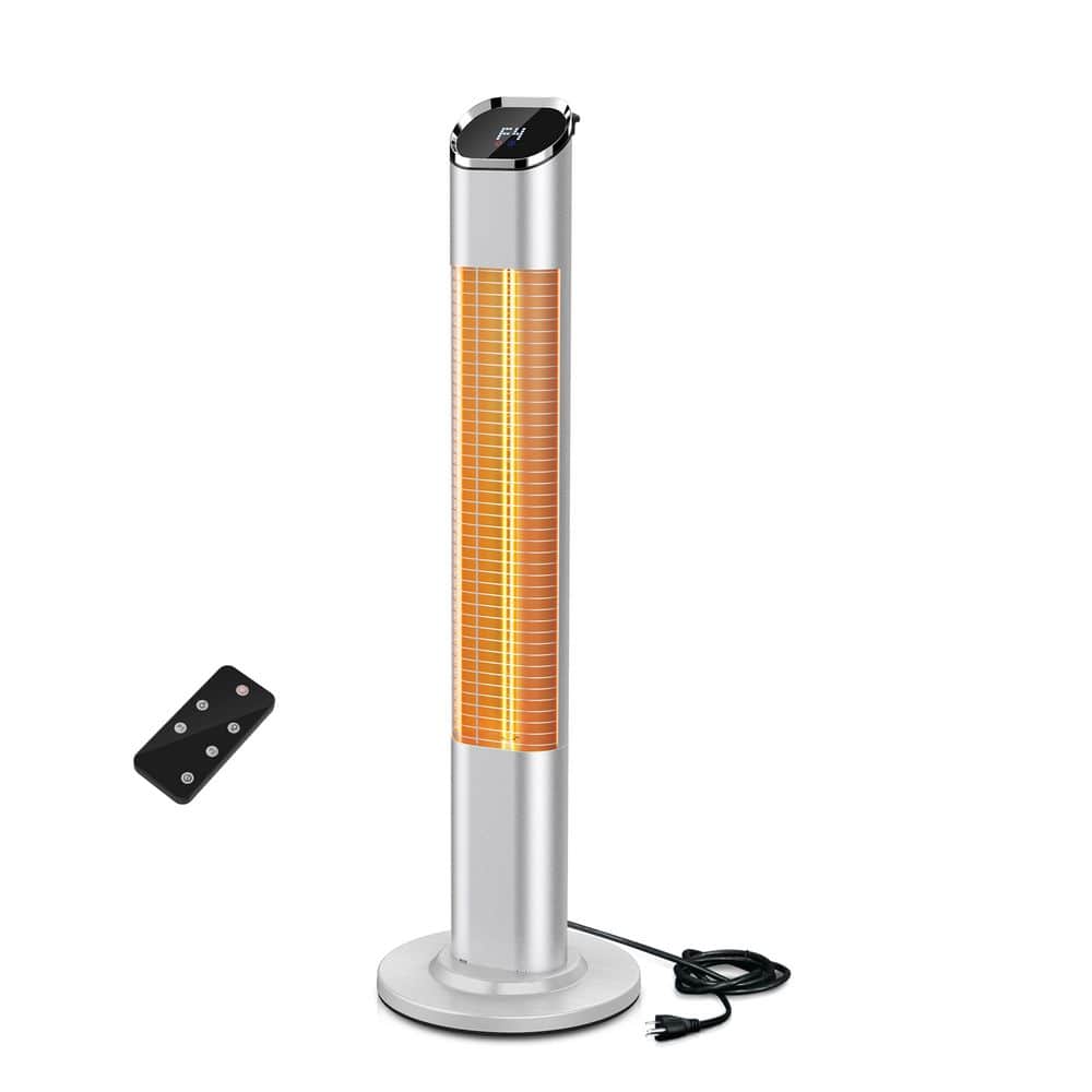 Unbranded 1500-Watt 11.22 in. Electric White Infrared Convection Heater Space Heater with Remote Control