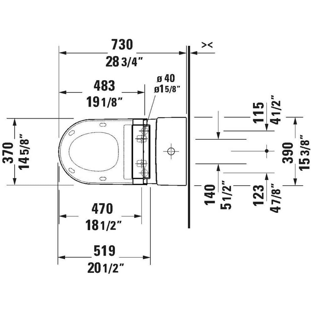 Duravit ME by Starck 1-Piece 1.32/0.92 GPF Dual Flush Elongated Toilet in White with Seat Included (2)