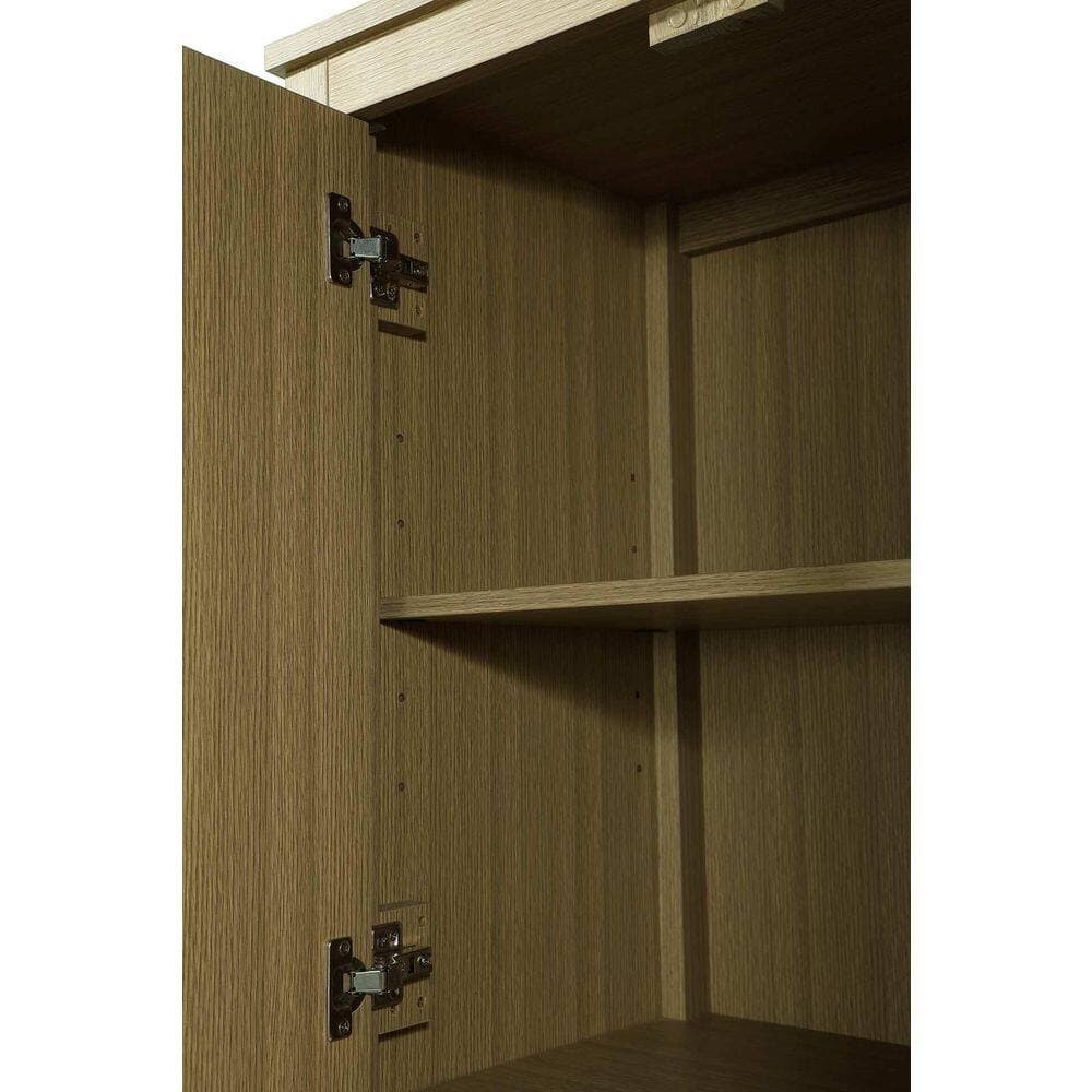 TIMELESS HOME 28 in. W x 18 in. D x 72 in. H Chestnut Brown Freestanding Linen Cabinet (2)