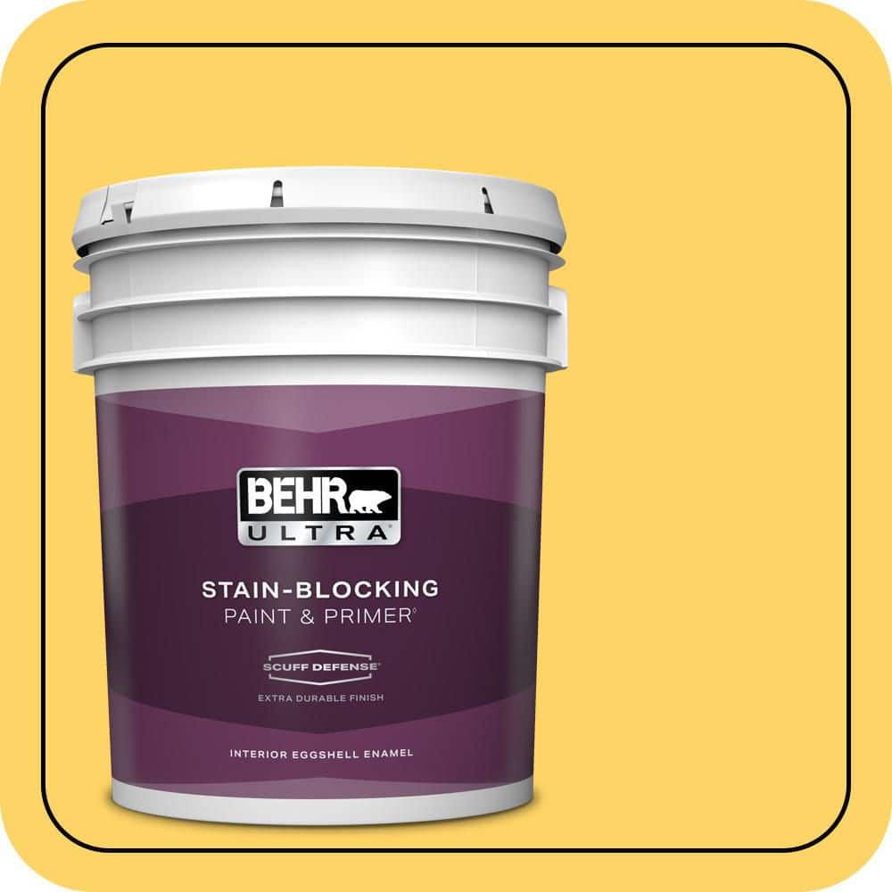 BEHR ULTRA 5 gal. #P290-5 Squash Blossom Extra Durable Eggshell Enamel Interior Paint & Primer