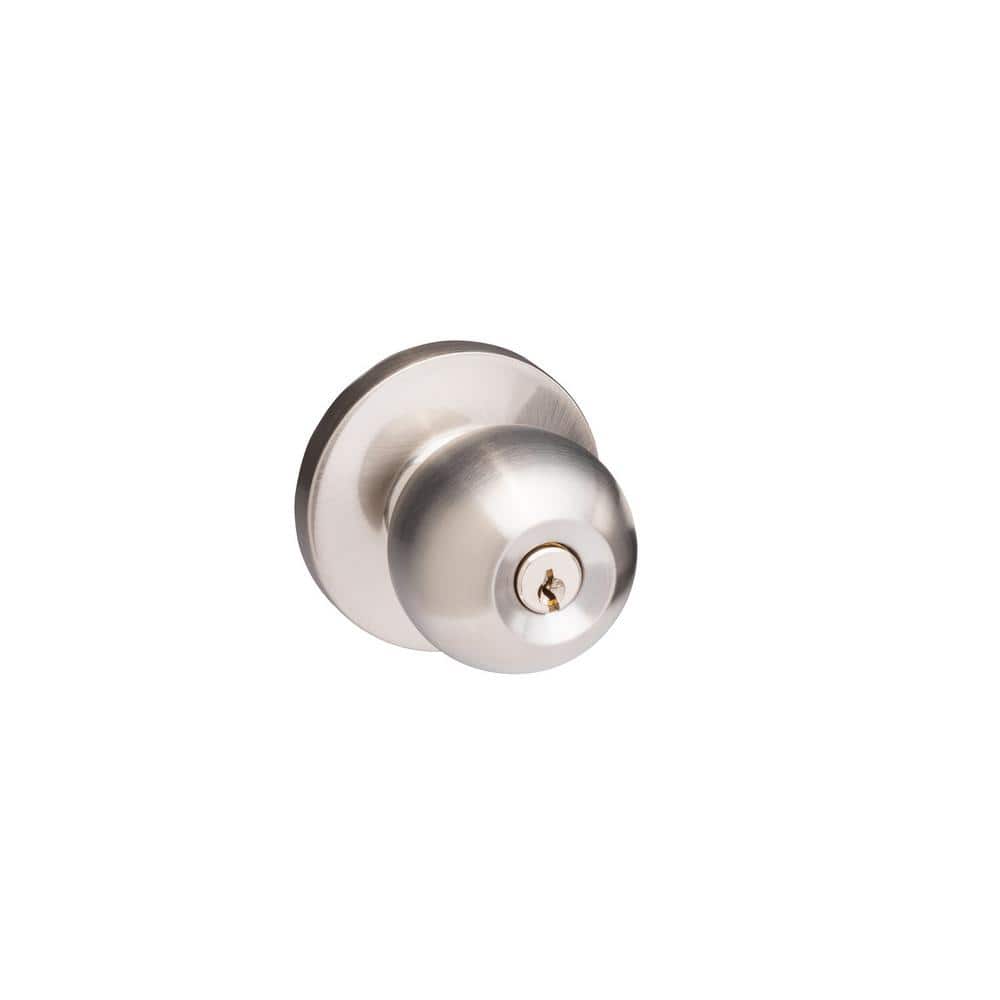 Taco Stainless Steel Storeroom Ball Knob with Lock for Panic Devices