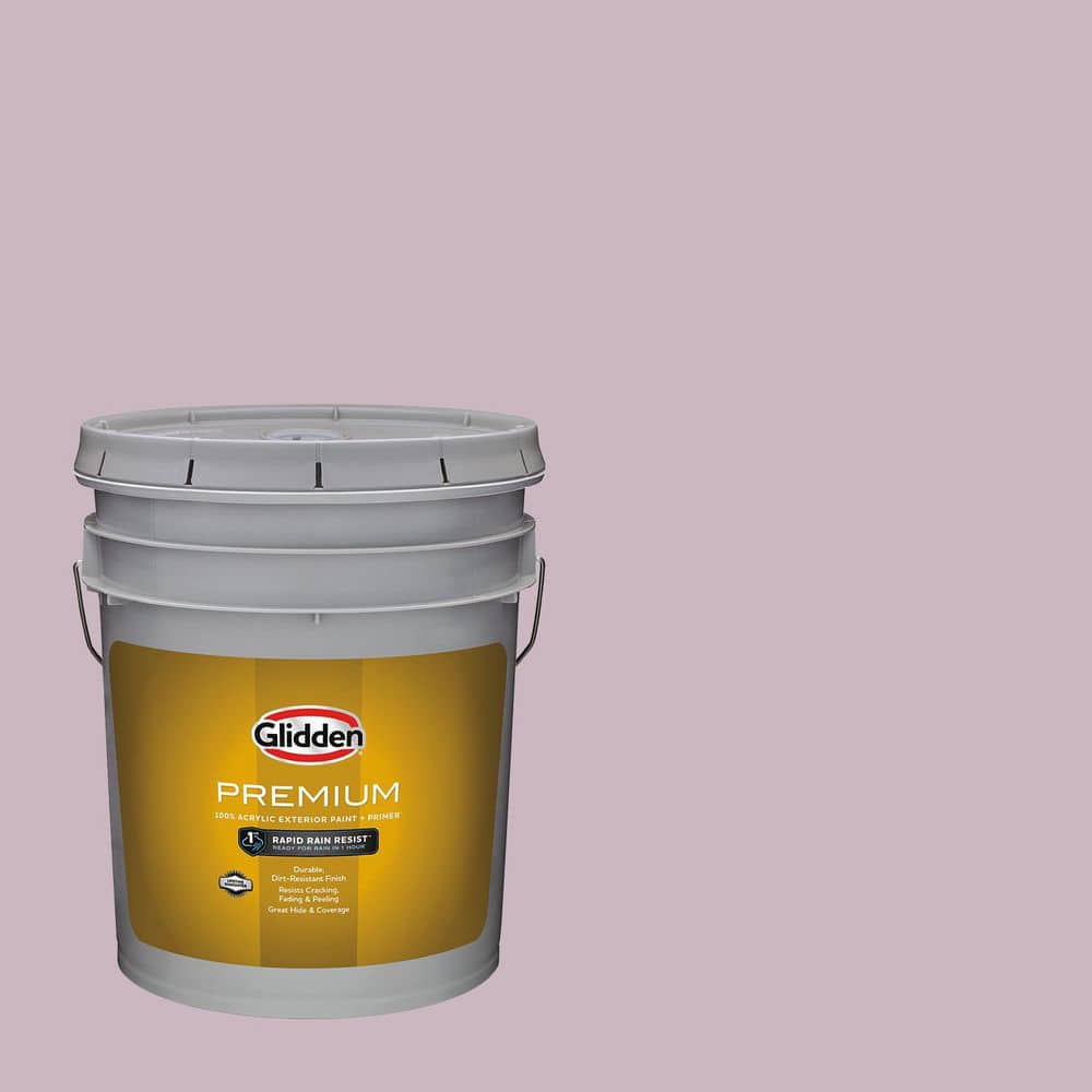 Glidden Premium 5 gal. PPG1046-4 High Society Semi-Gloss Exterior Latex Paint